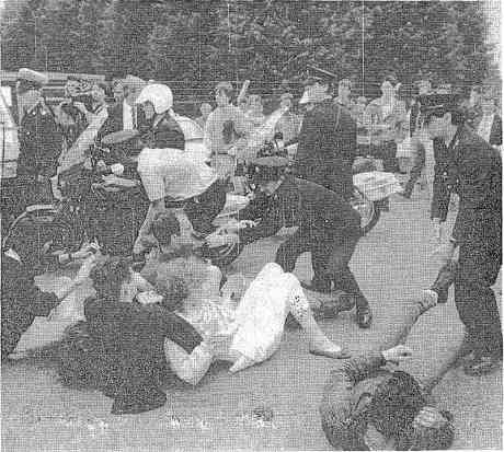 Click on image to see full-sized version Protests against Charles Haughey, 1989.