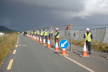 Click on image to see full-sized version Shell extending the compound into the road