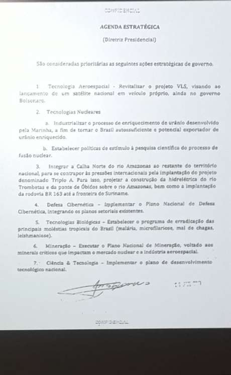 Item 3 of the document points out that the seeks to fight off "international pressures" for the implementation of a conservation projects known as Triple A. | democraciaAbierta