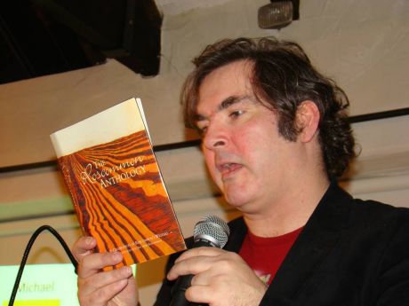 Click on image to see full-sized version Patrick Chapman reading at Dublin launch