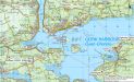 Map of harbour showing proposed route of cable