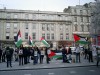 Protestors assemble at the Spire