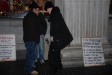 A survivor comes down to the GPO to give his support.