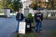 First protestors at National Seminary of Ireland in Maynooth.