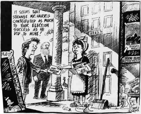 Click on image to see full-sized version The cartoon Harris complained of 13 January 2013 that exposed his disastrous 1997 Mary McAleese presidential election - click if not clear
