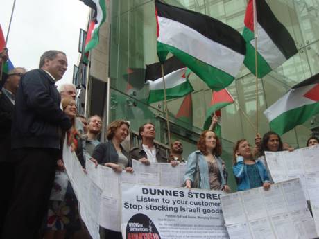 Click on image to see full-sized version Crowd assembled outside Dunnes Stores HQ