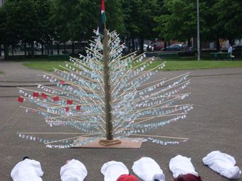 Click on image to see full-sized version Tree of Remembrance for Gaza & our recently deceased friends on the Flotilla