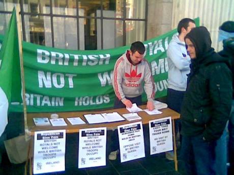 RSF petition against a visit here by the Commander-in-Chief of the British Army , the 'queen' of England.