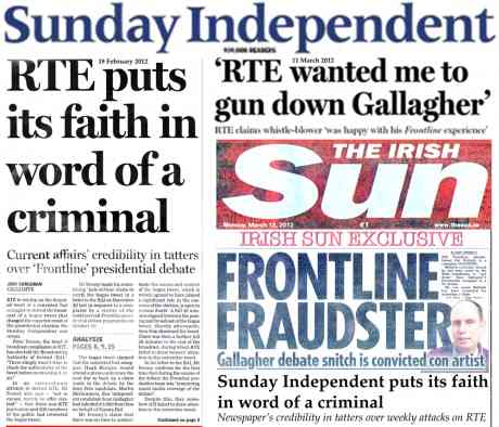 Click on image to see full-sized version Sindo condemns RTE for taking 'word of a criminal' - then atacked RTE based on... 'word of a criminal'