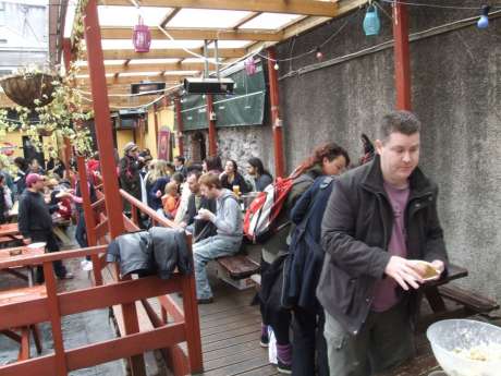 Click on image to see full-sized version Community Meal at Fionnbarra's, May Day, lunchtime