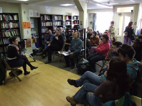 Click on image to see full-sized version Claire McCarthy of Nasc during her talk.