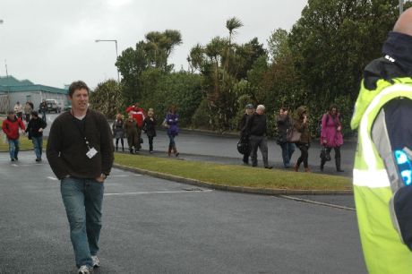 After dragging protestors away, Shell workers are brought in