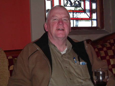 Click on image to see full-sized version The Archbishop snapped after lunch in The Errigal Hotel.