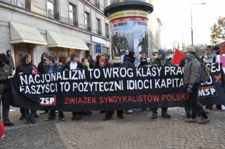 Click on image to see full-sized version ZSP Affinity Group - 'Nationalism is the enemy of the working class. Fascists are useful idiots for Capitalists''