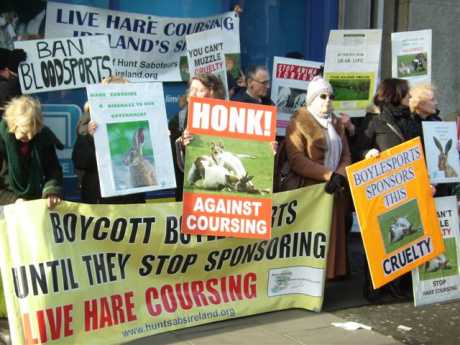 Click on image to see full-sized version Objecting to organized animal cruelty...