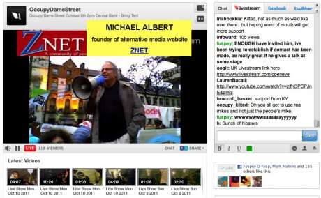MICHEAL ALBERT has just been speaking live at #OccupyDameStreet 