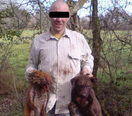 The aftermath of a "dig-out": what hunters call "sport"