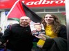 Activist Kate O'Sullivan who today - Saturday 4th September - made a citizen's arrest on former British Prime Minister Tony Blair